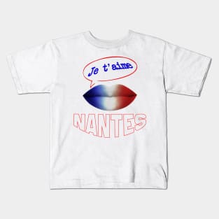 JE TAIME FRENCH KISS NANTES Kids T-Shirt